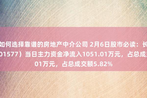 如何选择靠谱的房地产中介公司 2月6日股市必读：长沙银行（601577）当日主力资金净流入1051.01万元，占总成交额5.82%